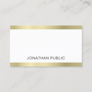 Trendy Creative Modern Simple Schlicht Gold Look L Visitenkarte