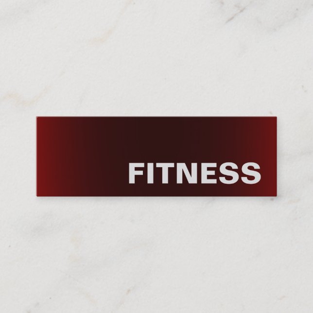 Trendy Creative Red Fitness Sport Business Card Mini Visitenkarte (Vorderseite)