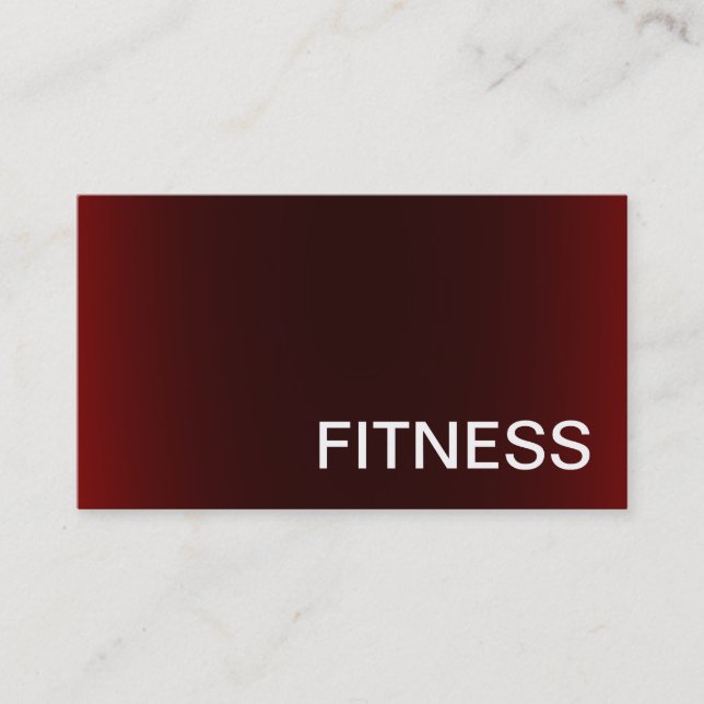Trendy Creative Red Fitness Sport Business Card Visitenkarte (Vorderseite)
