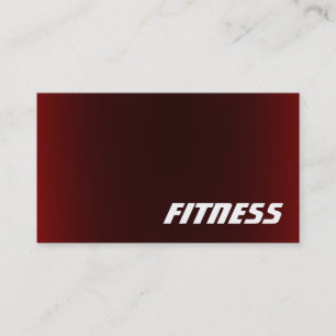Trendy Creative Red Fitness Sport Business Card Visitenkarte