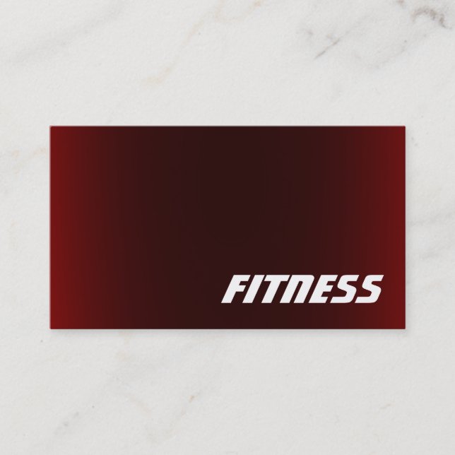 Trendy Creative Red Fitness Sport Business Card Visitenkarte (Vorderseite)