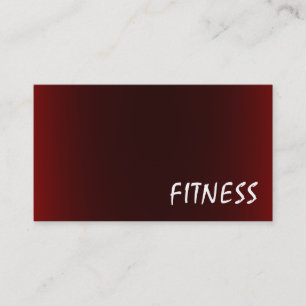 Trendy Creative Red Fitness Sport Business Card Visitenkarte