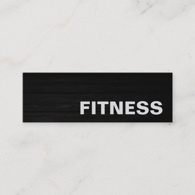 Trendy Creative Wood Fitness Carte de visite sport (Devant)