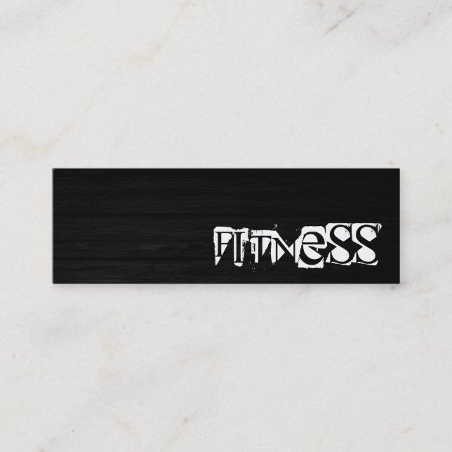 Trendy Creative Wood Fitness Sport Business Card Mini Visitenkarte (Vorderseite)