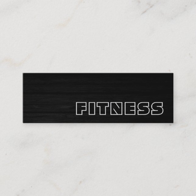 Trendy Creative Wood Fitness Sport Business Card Mini Visitenkarte (Vorderseite)
