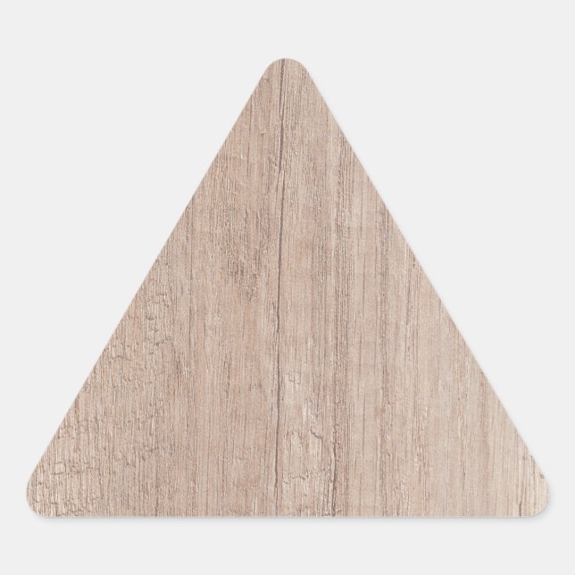 Trendy Creative Woods Board Look Blank Template Dreieckiger Aufkleber (Vorderseite)