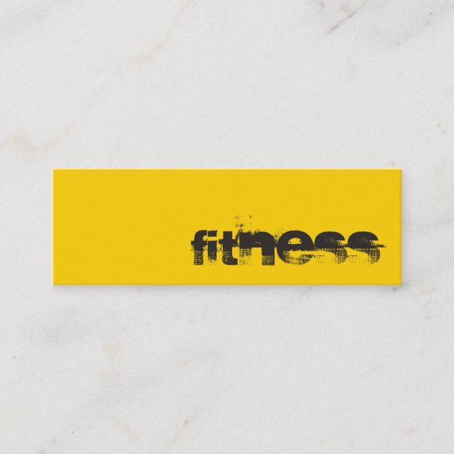 Trendy Creative Yellow Fitness Carte de visite spo (Devant)