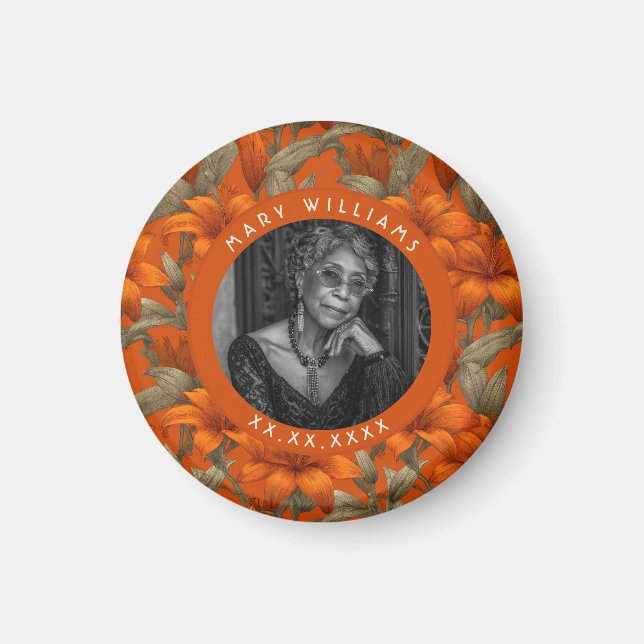 Trendy Custom Lilies Themed Beach Party Magnet (Vorne)