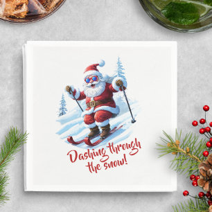 Trendy Custom Niedlich Red Santa Claus Funky Chris Serviette