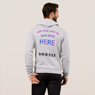 Trendy Custom Personalisiert Branding Chic Gray Hoodie
