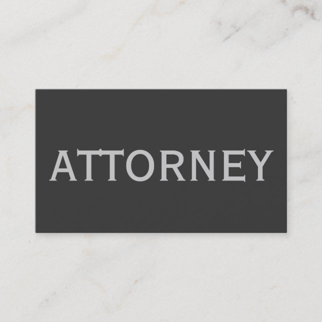 Trendy Cute Chic Plain Attorney Carte de visite (Devant)