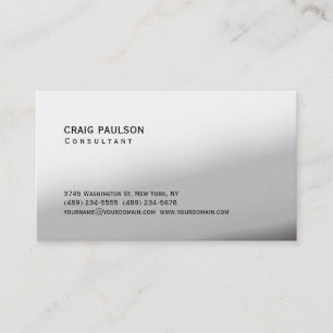 Trendy Cute Grey Blanc Chic Carte de visite