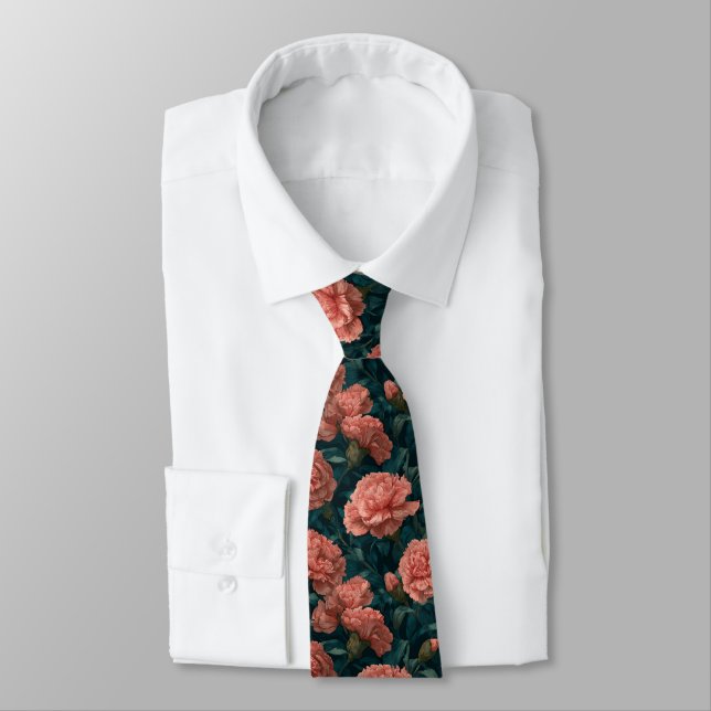 Trendy Dad Gifts Carnation Floral Krawatte (Gebunden)