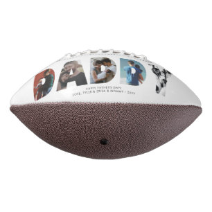 Trendy DADDY Foto Collage Chic Happy Vatertag Football