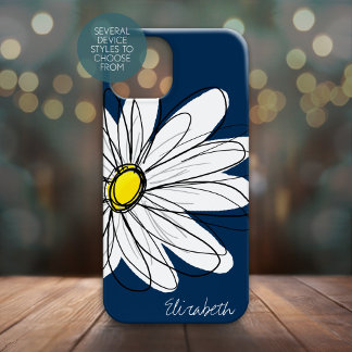 Trendy Daisy Floral Abbildung Custom name Case-Mate iPhone Hülle