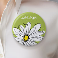 Trendy Daisy Floral Illustration - Limon und gelb