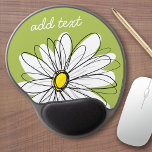 Trendy Daisy Floral Illustration - Limon und gelb Gel Mousepad<br><div class="desc">Ein Zen-und skurrile,  Hipster-Kunstwerk. Sie können einen Namen,  ein Monogramm oder einen anderen benutzerdefinierten Text hinzufügen. Wenn Sie die Kunst verschieben möchten,  klicken Sie auf die Schaltfläche Anpassen,  um Änderungen vorzunehmen.</div>