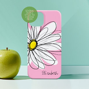 Trendy Daisy Floral Illustration - rosa gelb title_seo2