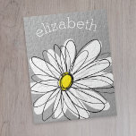 Trendy Daisy mit grau und gelb<br><div class="desc">Ein Zen-und skurrile, Hipster-Kunstwerk. Sie können einen Namen, ein Monogramm oder einen anderen benutzerdefinierten Text hinzufügen. Wenn Sie die Kunst verschieben möchten, klicken Sie auf die Schaltfläche Anpassen, um Änderungen vorzunehmen.</div>