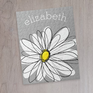 Trendy Daisy mit grau und gelb