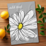 Trendy Daisy mit grau und gelb Geschirrtuch<br><div class="desc">Ein Zen-und skurrile,  Hipster-Kunstwerk. Sie können einen Namen,  ein Monogramm oder einen anderen benutzerdefinierten Text hinzufügen. Wenn Sie die Kunst verschieben möchten,  klicken Sie auf die Schaltfläche Anpassen,  um Änderungen vorzunehmen.</div>