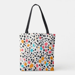 Trendy Dalmatiner Print Tote Bag | Farbenfrohe Pol Tasche