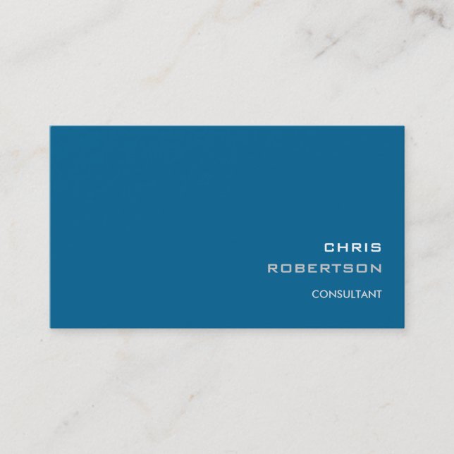 Trendy Dark Blue Attractive Business Card Visitenkarte (Vorderseite)