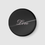 Trendy Dark Gray Wave Liebe Wedding Calligraphy Magnet<br><div class="desc">Sie können die Schriftart und Farben leicht ändern. Sie können auch Ihr Logo und das Hintergrundbild hinzufügen,  wie Sie möchten.</div>