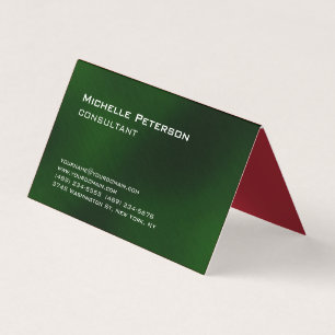 Trendy Dark Green Minimalistisch Modern Schlicht Visitenkarten