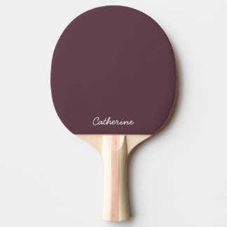 Trendy Dark Plum Brown Custom Ping Pong Paddle Tischtennis Schläger