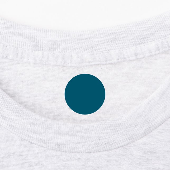 Trendy Deep Cyan - Label Etiketten (Befestigt)