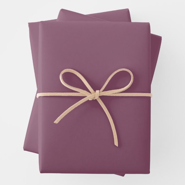Trendy Deep Plum - Wrapping Paper Sheets Set Geschenkpapier Set (Beispiel)