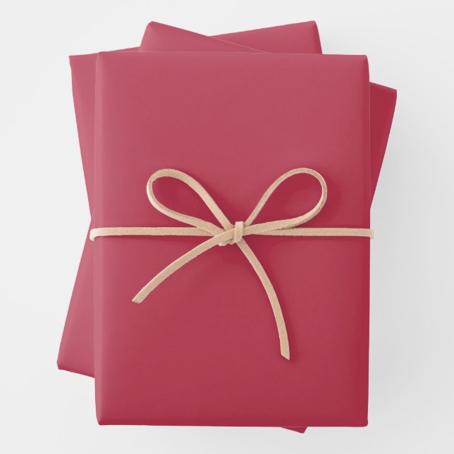 Trendy Deep Raspberry Red - Packpapier Blätter (Beispiel)