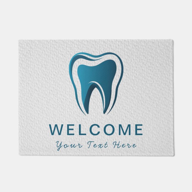 Trendy Dentist Beruflich Dental Blue Fußmatte (Vorderseite)