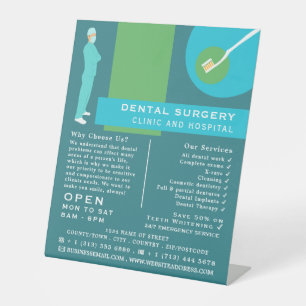 Trendy Dentist Design, Zahntechnik, Zahnarztwerbun Sockelschild