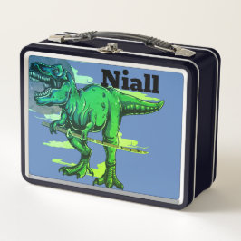 Trendy Dinosaur T Rex Personalisiert Metall Brotdose