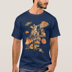 Trendy Dinosaurier und Cat Galactic Pizza Spaß 330 T-Shirt