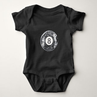 Trendy Disco 8 Ball Motif, Modern Style Baby Girl Baby Strampler