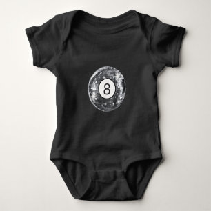Trendy Disco 8 Ball Motif, Modern Style Baby Girl Strampler