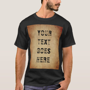 Trendy Distressed Text Template Men's Basic Black T-Shirt
