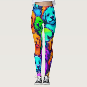 Trendy Dog Pattern für Pet Lovers Leggings