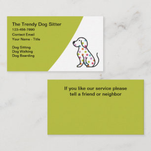 Trendy Dog Sitter Canine Walking Services Visitenkarte