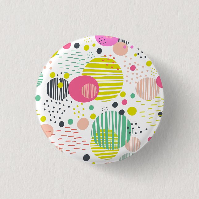 Trendy dots Muster werfen Kissen Getränke Coaster Button (Vorderseite)