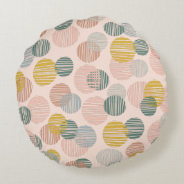 Trendy dots Musterpapier Rundes Kissen