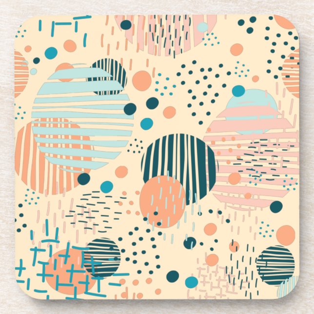 Trendy dots pattern throw pillow getränkeuntersetzer (Vorderseite)