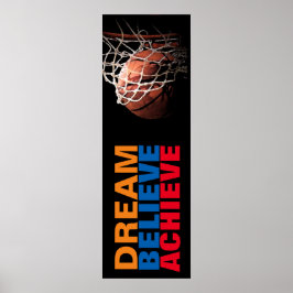Trendy Dream Glaube erreichen Basketballtür Poster