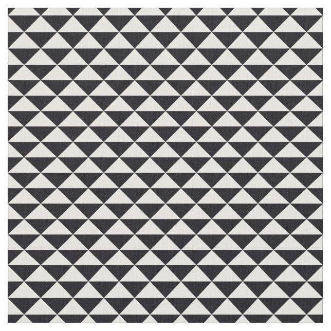 Trendy Dreieck-gemustertes Gewebe (Schwarzes) Stoff (Nahaufnahme)