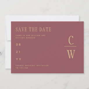 Trendy Dusty Rose Pink Gold Hochzeit SPAREN DAS DA Save The Date
