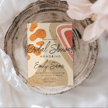 Trendy Earthy Tone formt Abstraktes Brautparty