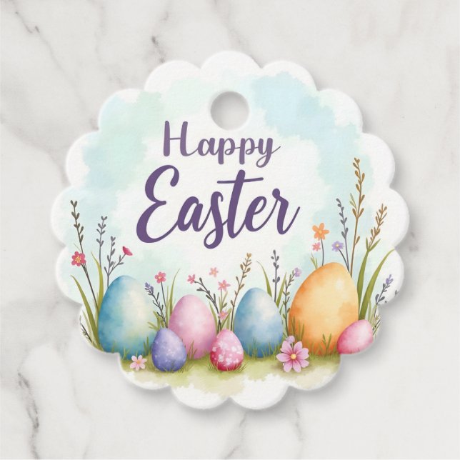 Trendy Easter Eggs Beautiful Collection Geschenkanhänger (Vorderseite)